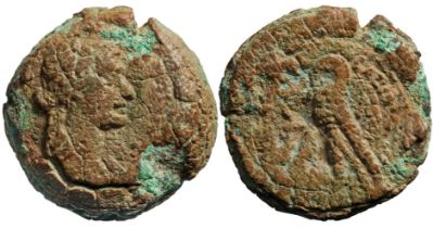 PTOLEMAIC KINGDOM, Kleopatra VII ? (51-30 BC) AE Obol (10,1g) Alexandria