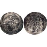 Isaac II Angelus. First reign (1185-1195) EL Aspron Trachy (27 mm, 2.9 g). Constantinople mint