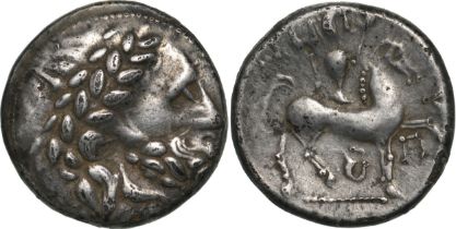 EASTERN CELTS. Northwest Hungary and Southwest Slovakia. Tetradrachm type "with Triskeles/ Zichyujfa