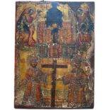 Polychrome Rectangular Icon of Byzantine Expression