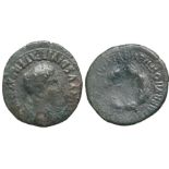 Hispania. Tiberius (14-37 AD) As AE 29 mm(8.41) Zaragoza.