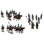 SET OF 8 LEAD FRENCH MOUNTED TOY SOLDIERS