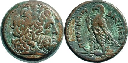 PTOLEMAIC KINGS OF EGYPT. Ptolemy II (285-246 BC). Diobol Bronze (29 mm, 23.7 g) Alexandria.