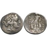 THRACE. Thasos. Tetradrachm Silver (31 mm, 15.96 g) Circa 90-75 BC). Imitative series.