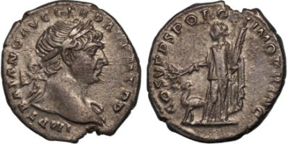 Trajanus (98-117) Denarius, Silver (18 mm, 2,8 g) Rome, issued 108