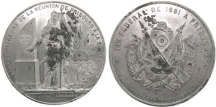 Fribourg, Specimen Shooting Medal, 1881