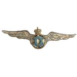 PILOT BADGE FOR GRADUATES OF THE "SPORT AND TOURISM"DEPARTMENT, KING CAROL II MODEL 1931-1940