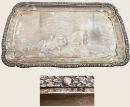 Silver serving tray