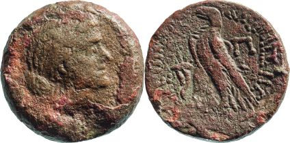 PTOLEMAIC KINGDOM, Kleopatra VII (51-30 BC) AE Diobol (17,7g) Alexandria