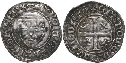 Charles VI (1380 - 1422) Blanc Guenar Nd. 2nd Emission