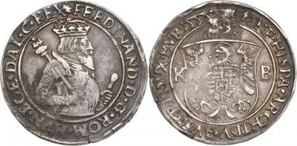 Ferdinand I (1527-1564), 1/4 Taler 1555, Kremnitz