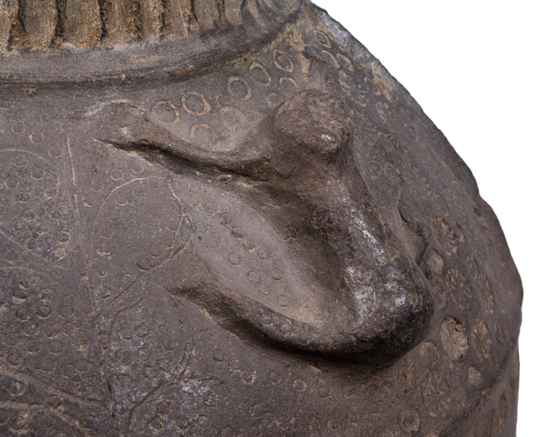 Clay jar. Hispanic-Moorish work. Toledo. 15th century. - Image 5 of 9