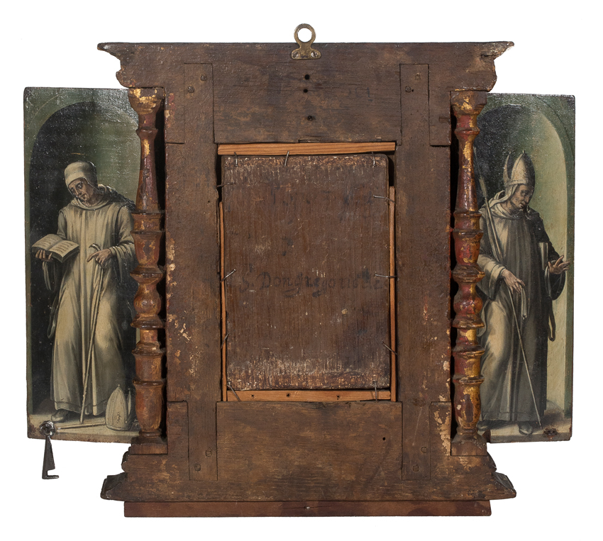 "Portable Altar of the Epiphany". Carved, polychromed and gilded wood and alabaster. Castile. Second - Image 9 of 9