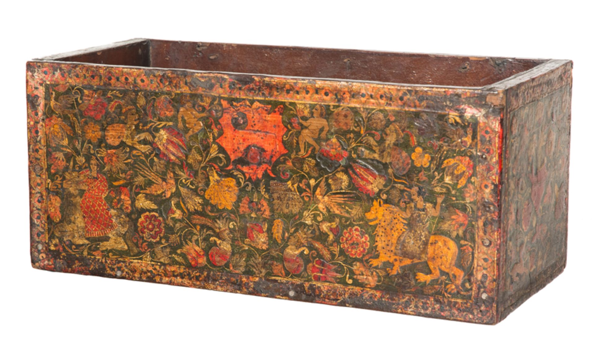 Box made with Pasto Varnish technique. Colombia. 17th - 18th century.