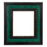 Carved and ebonised frame with malachite plaques.  18th century.