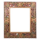 Carved and polychromed wooden frame.&nbsp; Colonial work.&nbsp; Peru. 18th century.