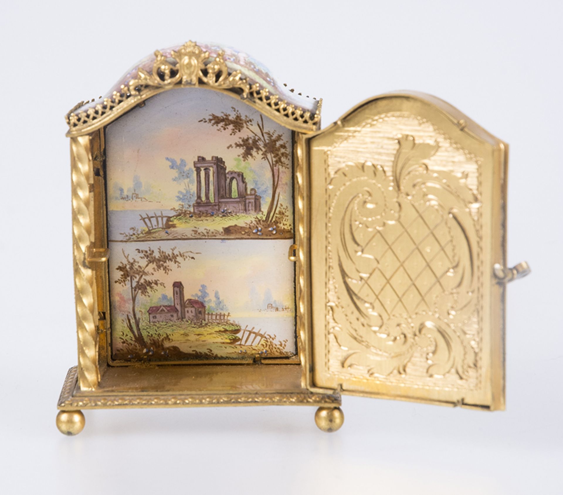 Gilded bronze and enamel miniature.&nbsp;Vienna. 19th century. - Image 2 of 6