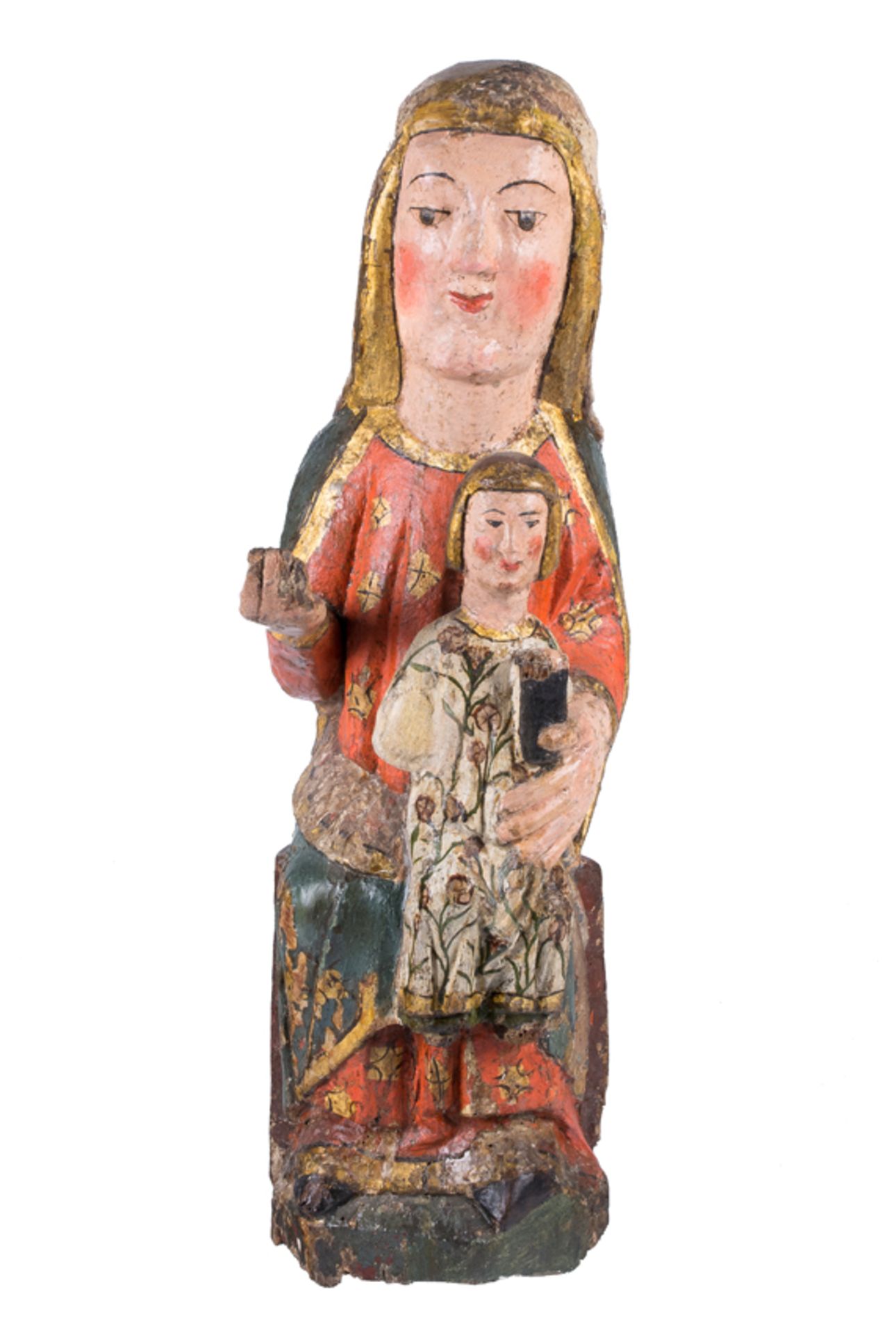 "Madonna and Child in Majesty". Polychromed wood. Aragonese or Catalan workshop? Gothic. 14th cent.