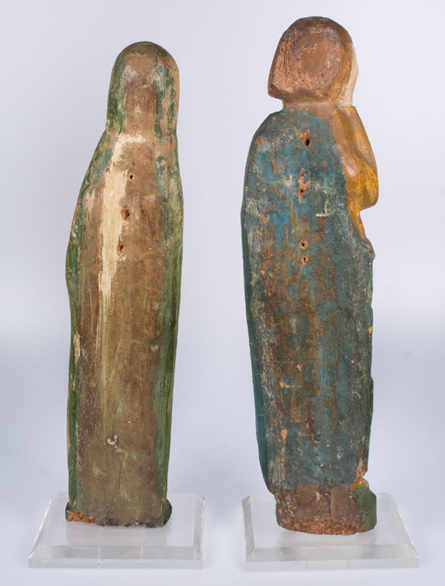 "The Virgin Mary" and "Saint John". Pair of wooden sculptures. ¿Castilian workshop? Late 13th cent. - Image 7 of 7