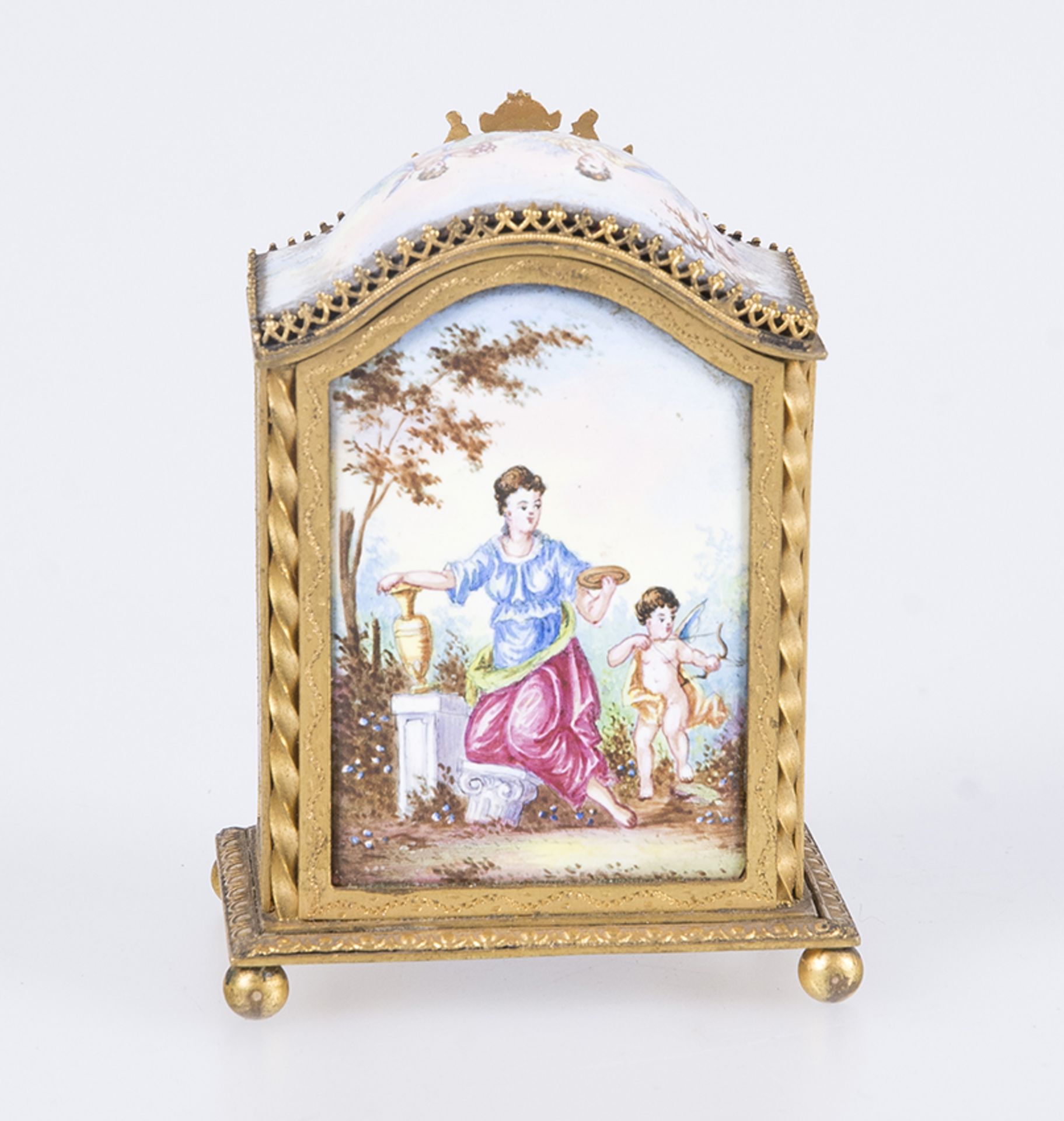 Gilded bronze and enamel miniature.&nbsp;Vienna. 19th century. - Image 3 of 6