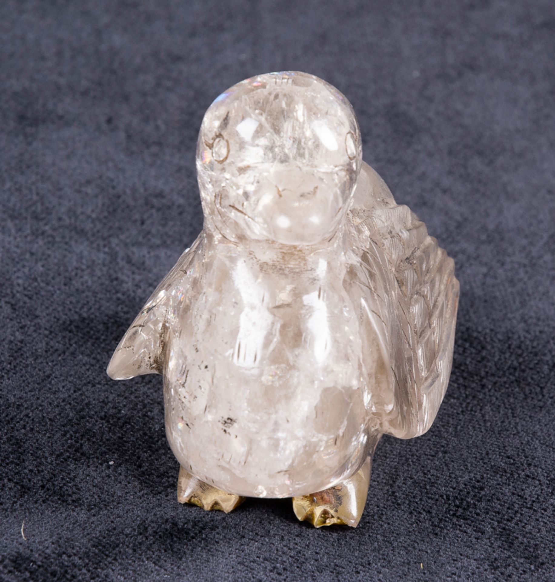 Rock crystal figure of a bird. Possibly by Fatimí or Romano. - Image 7 of 7