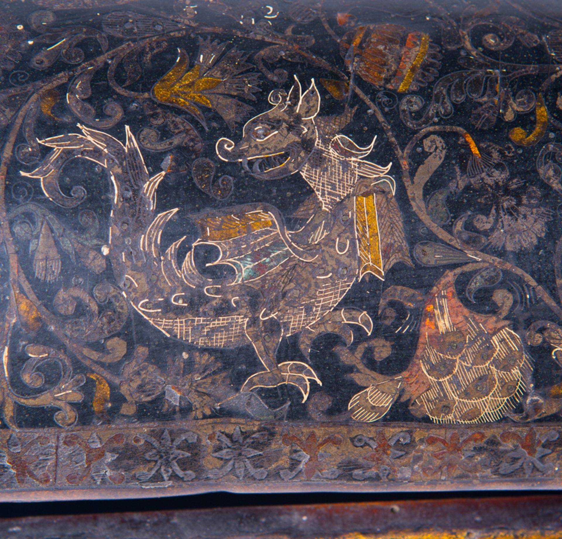 Chest made using the "pasto varnish" technique (mopa mopa plant varnish). Colombia. 17th-18th centur - Image 8 of 17