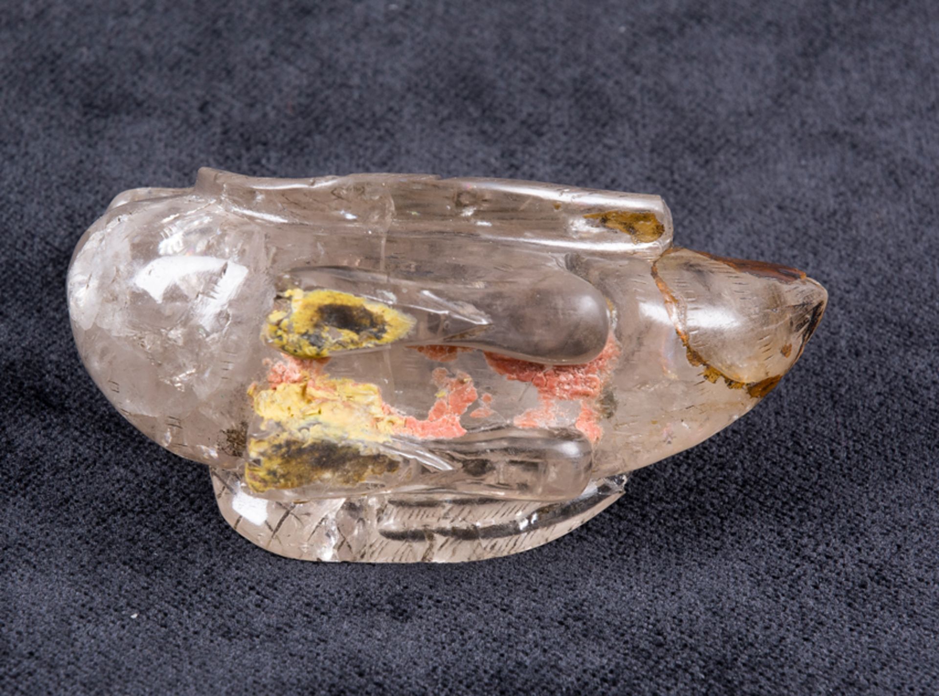 Rock crystal figure of a bird. Possibly by Fatimí or Romano. - Image 6 of 7