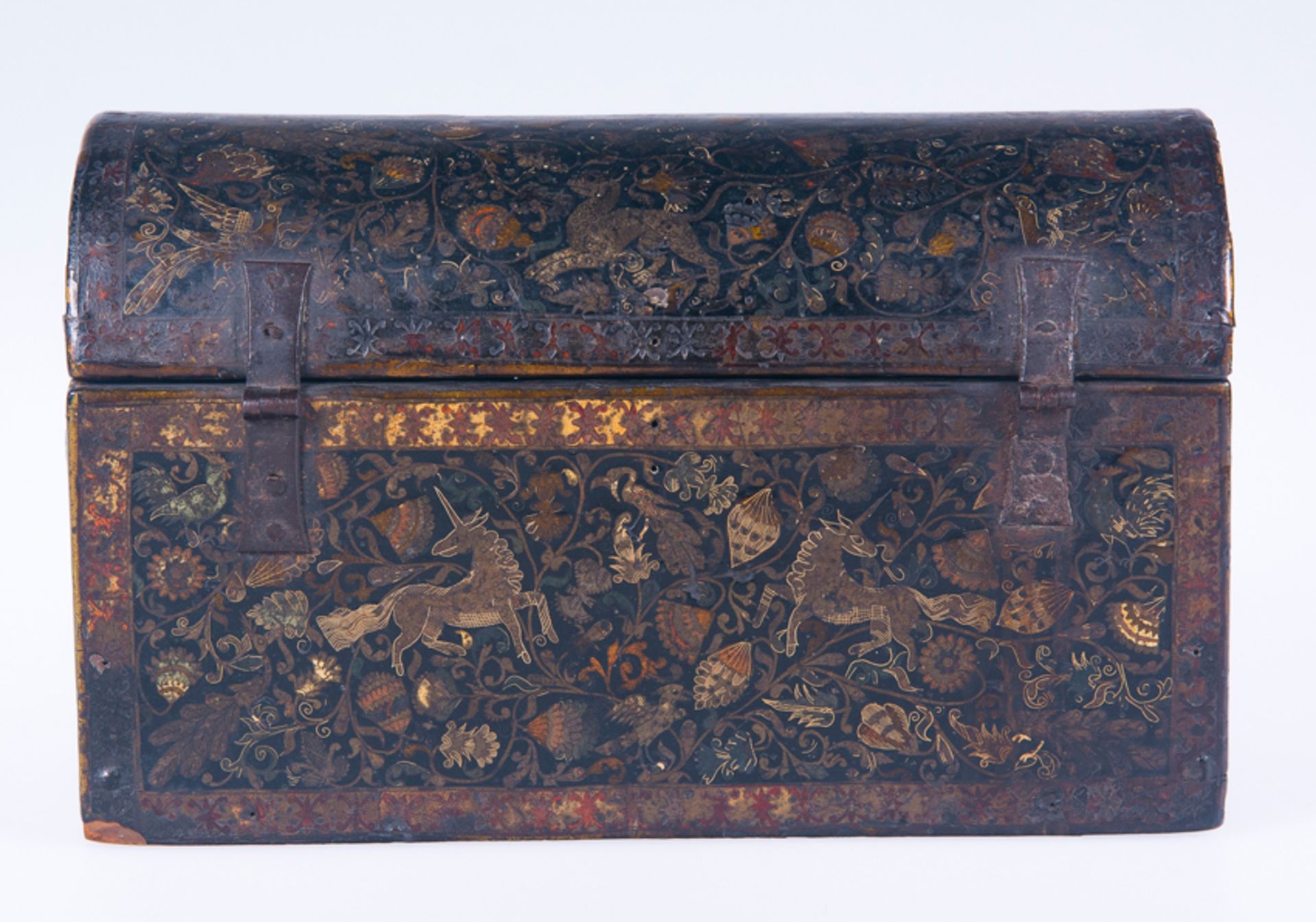 Chest made using the "pasto varnish" technique (mopa mopa plant varnish). Colombia. 17th-18th centur - Image 6 of 17