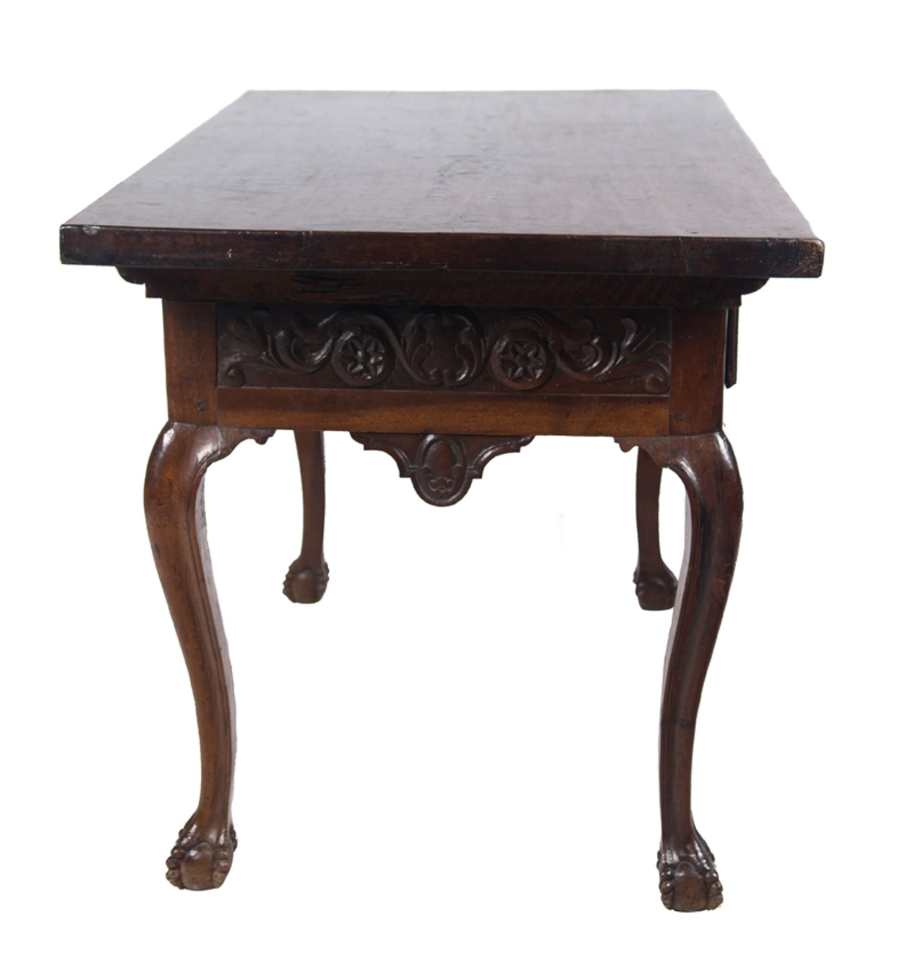 Carved wood table. Colonial. Possibly Cuba. 18th century. - Bild 5 aus 5