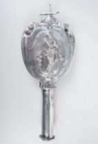 Excellent Spanish silver processional staff. 16th century. Classicist - Renaissance.