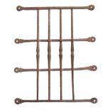 Wrought iron window grille. 16th - 17th century.