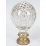 Hallway lamp in Baccarat crystal and bronze. France. Circa 1940.