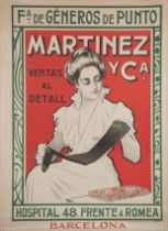 Lithographic poster. Printer Litografía Utrillo. Barcelona, Circa 1900.
