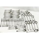 A quantity of good quality 19th and early 20th century silver plated cutlery. forks and spoons,