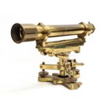 A late 19th century brass Theodolite by Troughton & Simms Ltd, London. 41.5x22cm