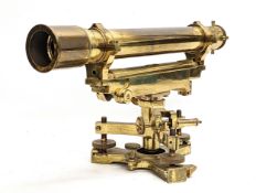 A late 19th century brass Theodolite by Troughton & Simms Ltd, London. 41.5x22cm