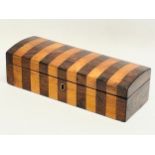 A Victorian Rosewood and Satin Wood box. 24x9x6.5cm