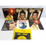 A collection of Elvis vinyl records / LPs, with original Disc-Count Music bag.