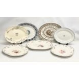 7 Victorian and early 20th century platters.