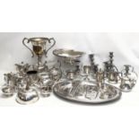 A quantity of silver plate and E.P.N.S.