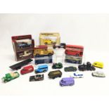 A quantity of Corgi and Matchbox model cars and vehicles, etc