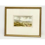 A watercolour painting by R. B. Higgins. Painting measures 23x13cm. Frame 46x37cm.