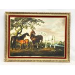 A large oil painting by Vaquero. Dated 1978. 90x65cm. Frame 107.5x82cm