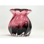 A vintage Art Glass vase by Josef Hospodka. 12x12cm