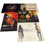 A collection of movie / film posters. Including I'm On My Way, Frankie & Johnny, The Karate Kid III,