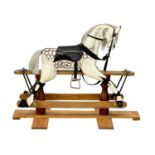 A vintage wooden rocking horse. 119x91cm