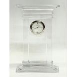 A Waterford Marquis crystal mantle clock. 13x20cm