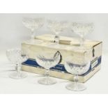 A set of 6 Waterford Crystal ‘Boyne’ pattern cocktail dessert glasses in box.