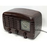 A vintage Bakelite radio by R. M. Electric Ltd. 40x25.5cm