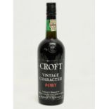 A bottle of Croft Vintage Character Port. 70cl.